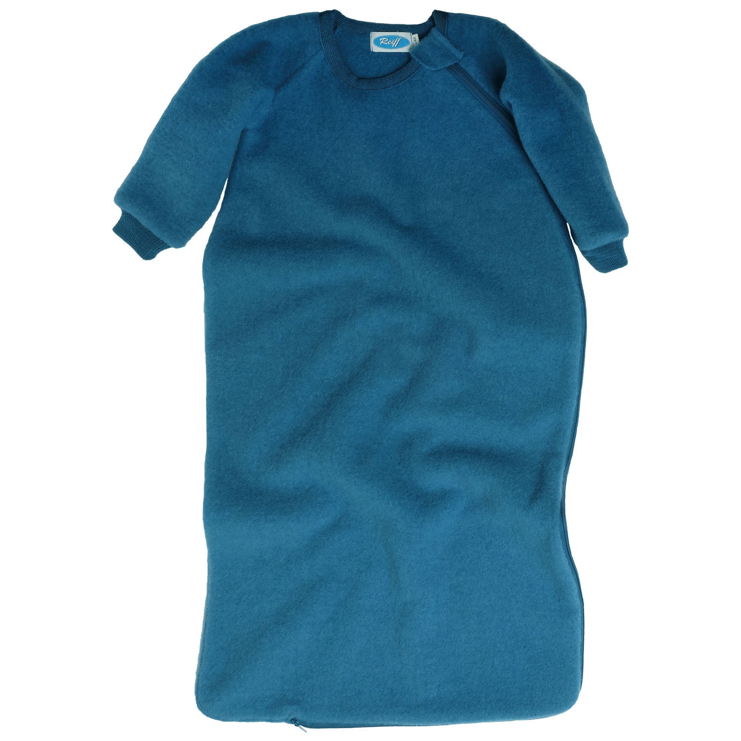 Reiff wool fleece long sleeved sleepsack in ocean