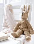 Large Senger organic cotton non-toxic floppy beige rabbit on a chair