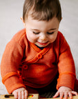 Side-button wool sweater
