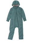 Boiled wool zip-up overall