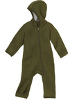 Boiled wool zip-up overall