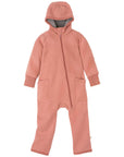 Boiled wool zip-up overall