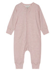 Serendipity organic cotton long sleeved soft orchid overall with snap enclosure