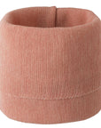Disana wool melange tube scarf in soft pink and natural