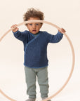 Lifestyle of toddler in Disana wool melange jacket