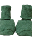 Reiff wool fleece booties in sage