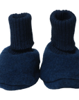 Reiff wool fleece booties in navy