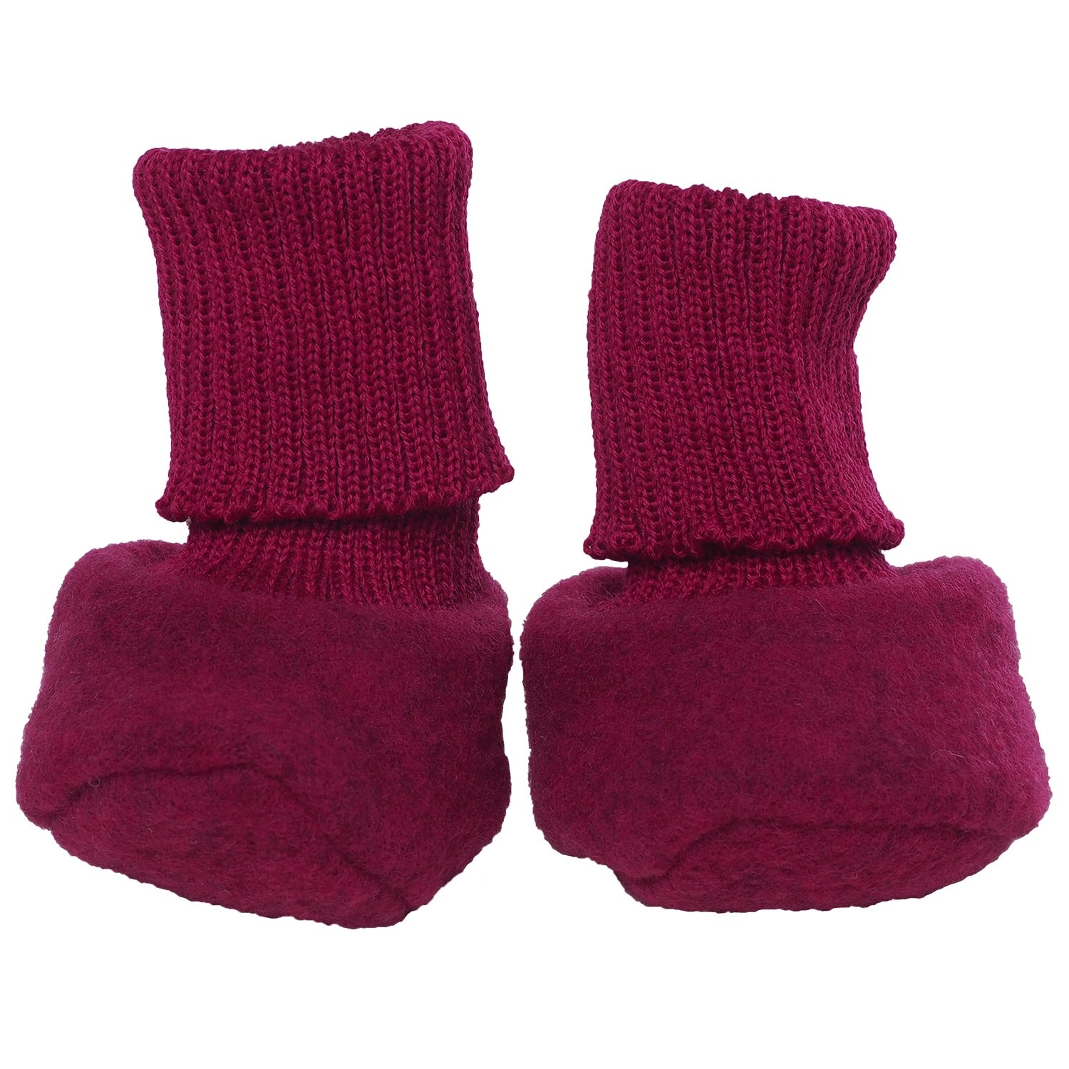  Reiff wool fleece booties in berry