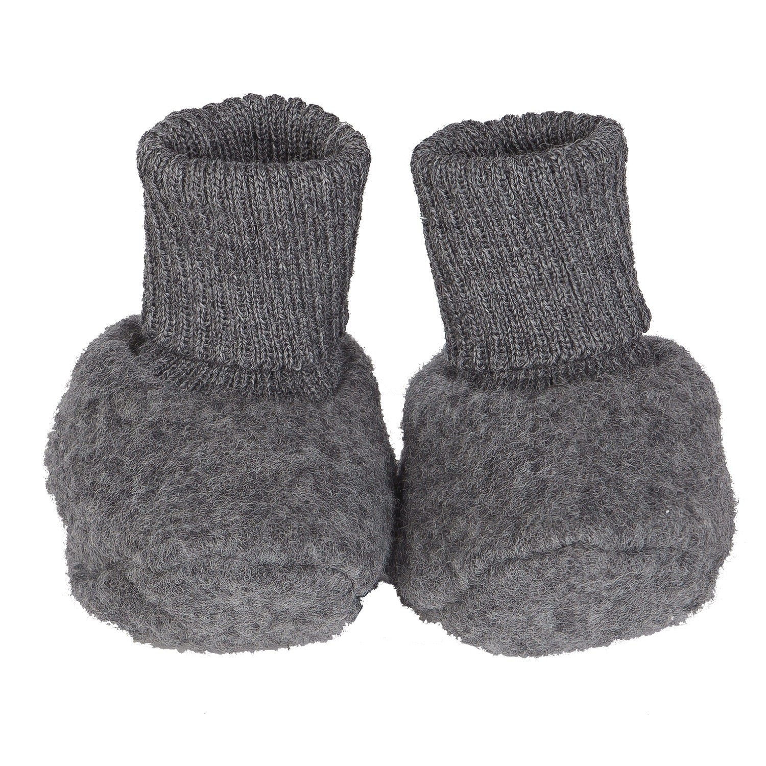  Reiff wool fleece booties in charcoal