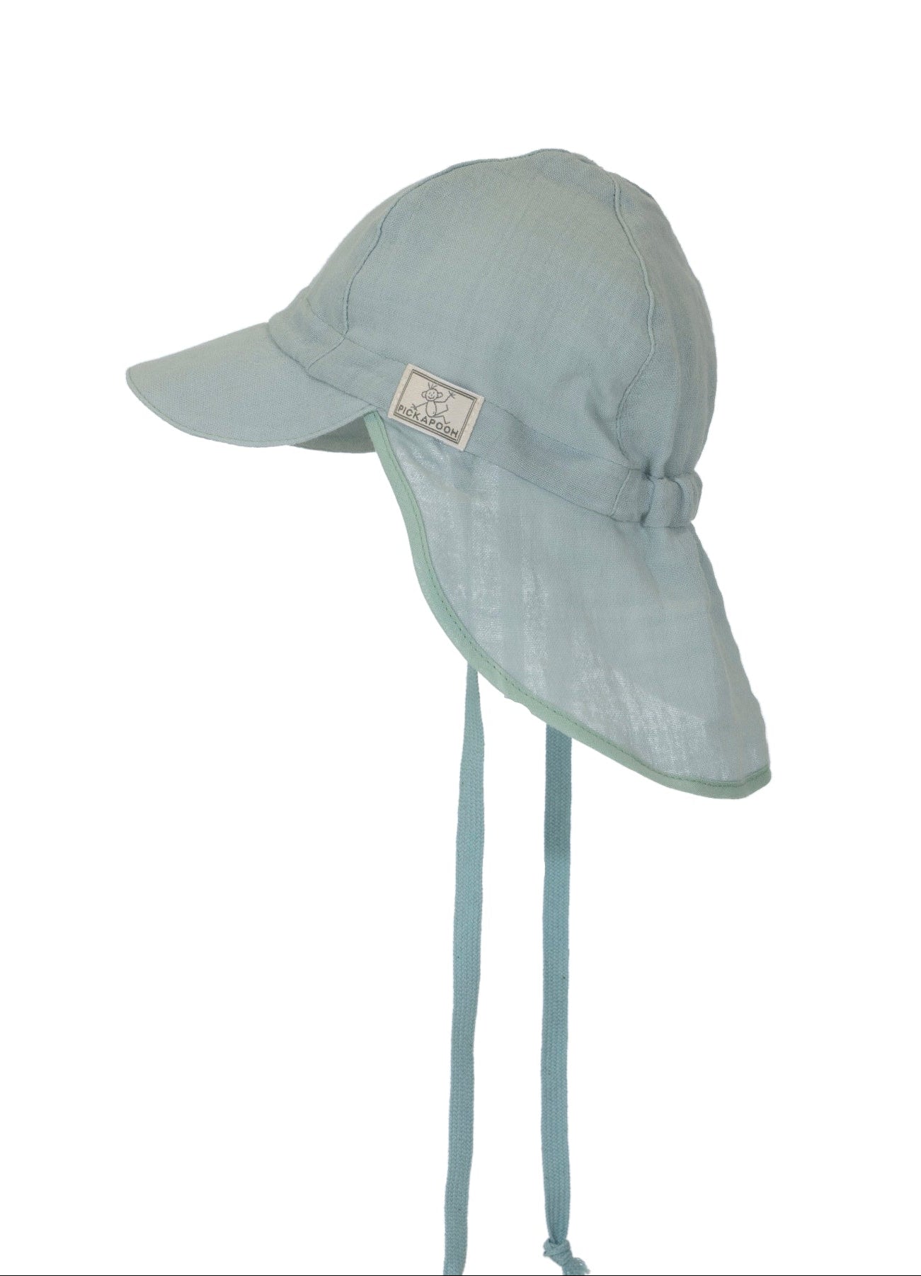 Pickapooh Tony organic cotton sun hat in baby blue