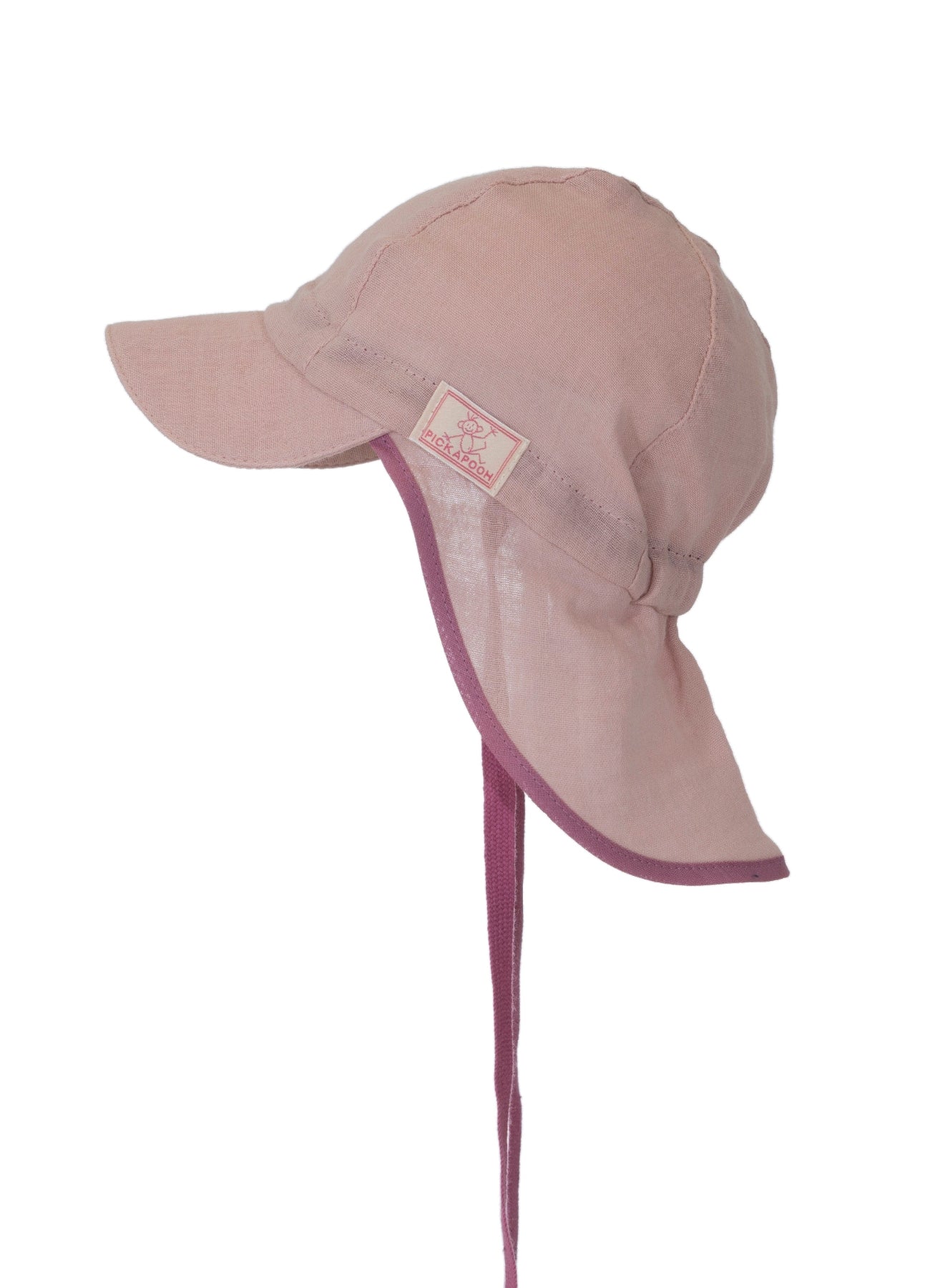 Pickapooh Tony organic cotton sun hat in soft pink