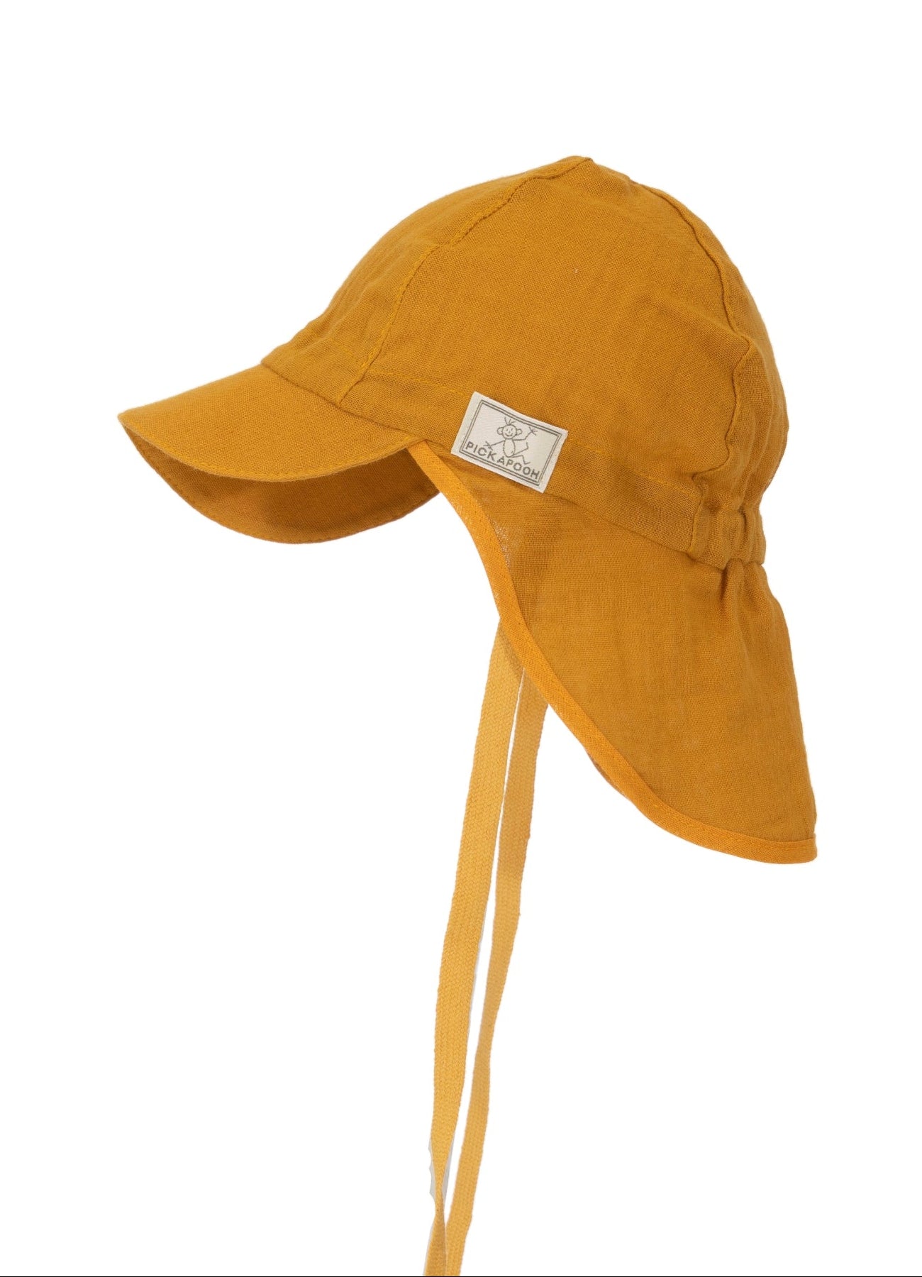 Pickapooh Tony organic cotton sun hat in buttercup
