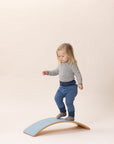 Lifestyle photo of Disana boiled wool bloomers in dove blue