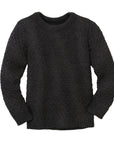 Disana Aran wool sweater in charcoal