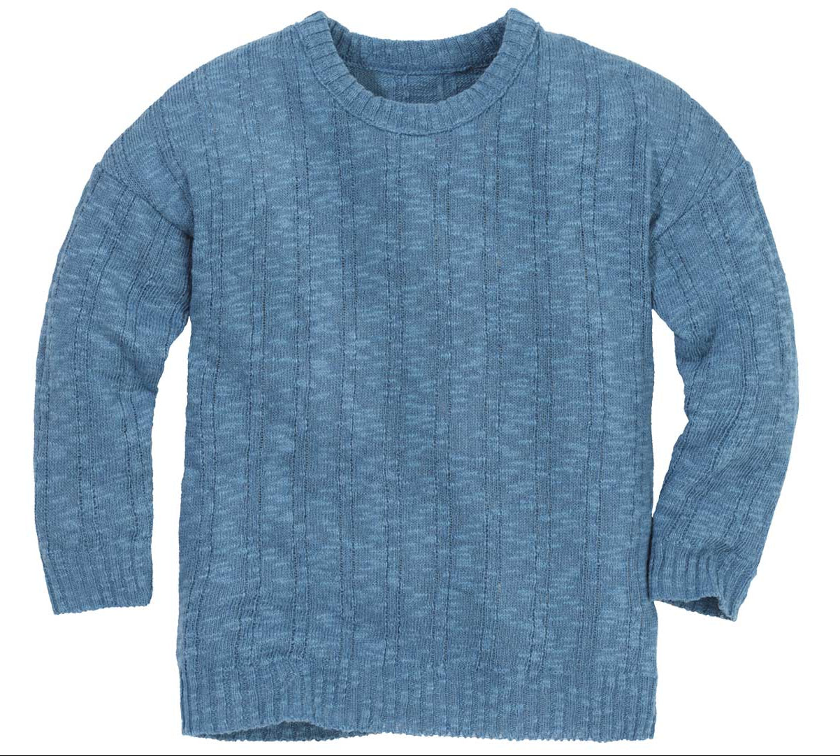 Disana cotton-linen sweater in dove blue