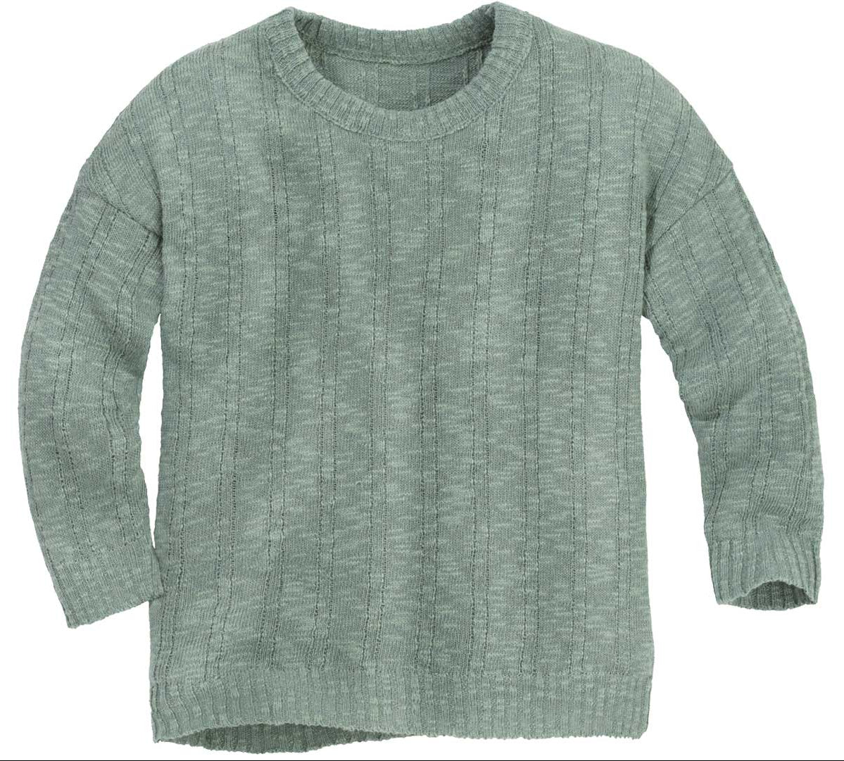 Disana cotton-linen sweater in jade