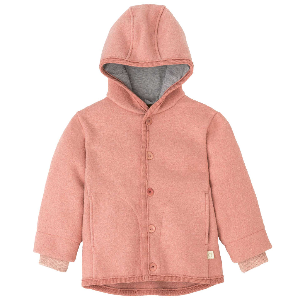 Disana boiled wool jacket in soft pink