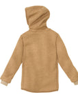 Back of Disana boiled wool jacket in caramel