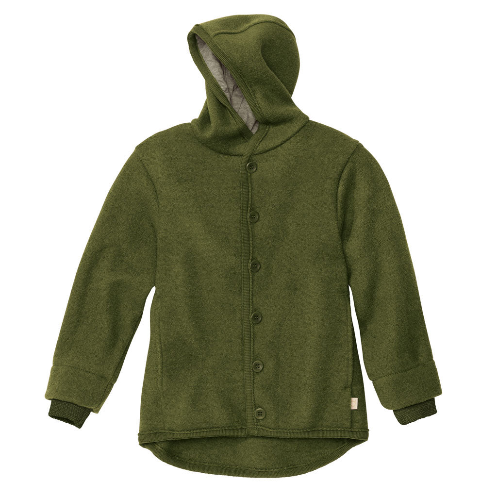 Disana boiled wool jacket in olive