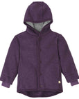 Disana boiled wool jacket in aubergine