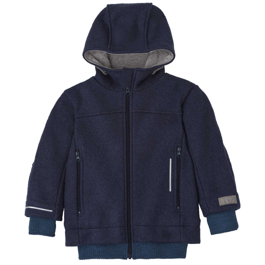 Disana boiled wool Outdoor Jacket in navy