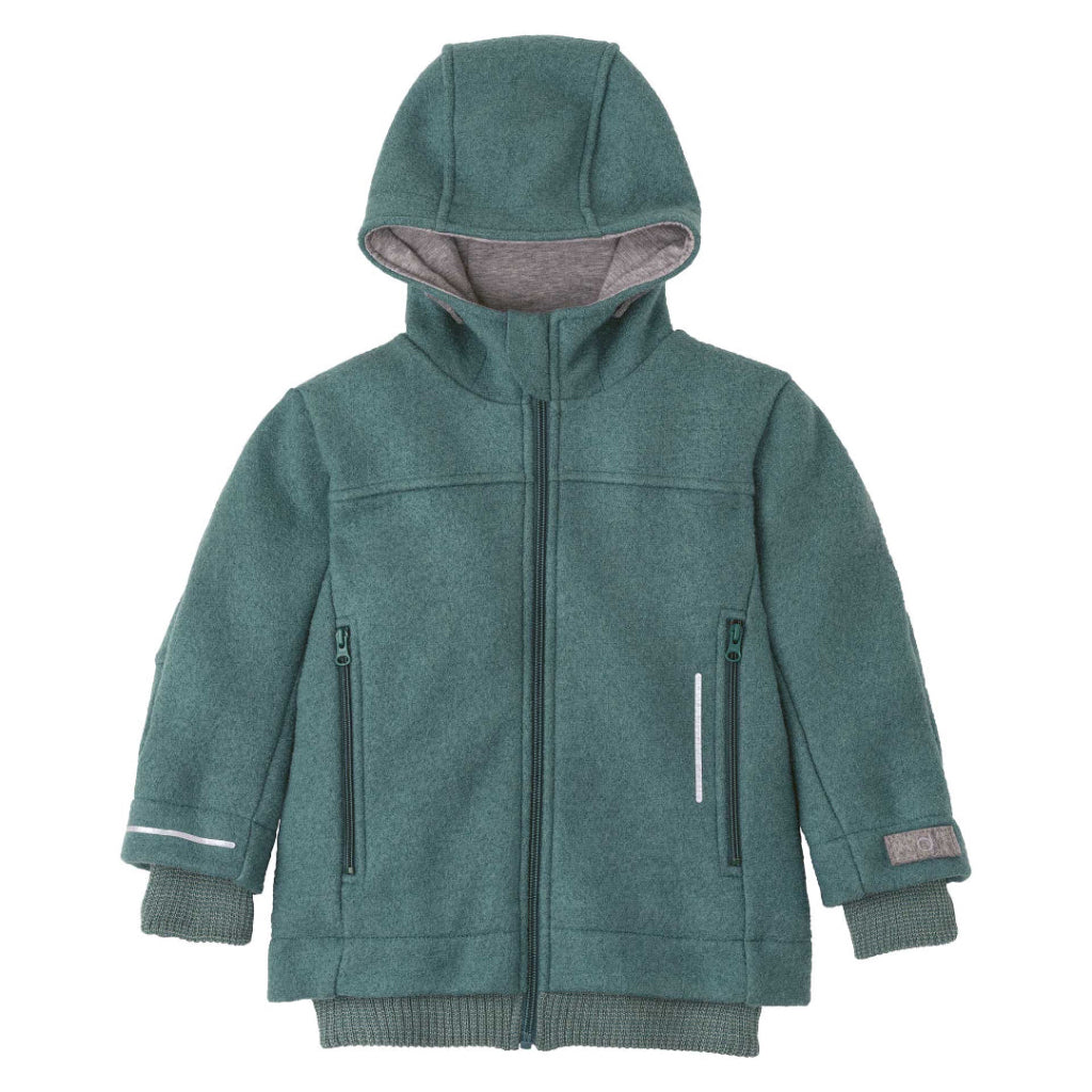Disana boiled wool Outdoor Jacket in eucalyptus