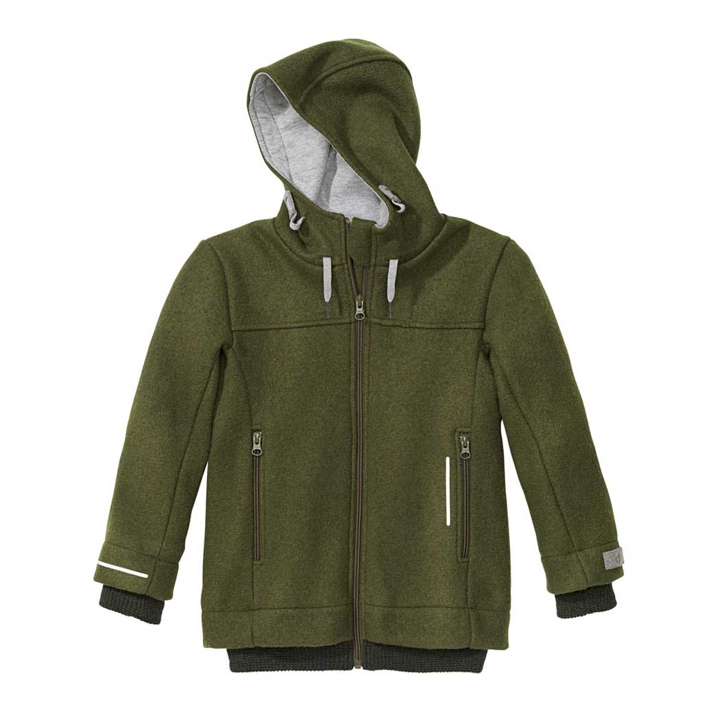 Disana boiled wool Outdoor Jacket in olive