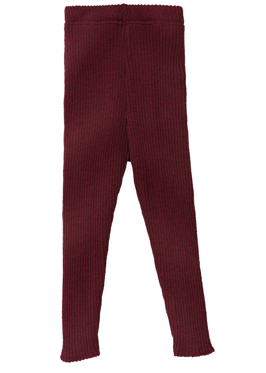 Disana ribbed wool winter leggings in cassis