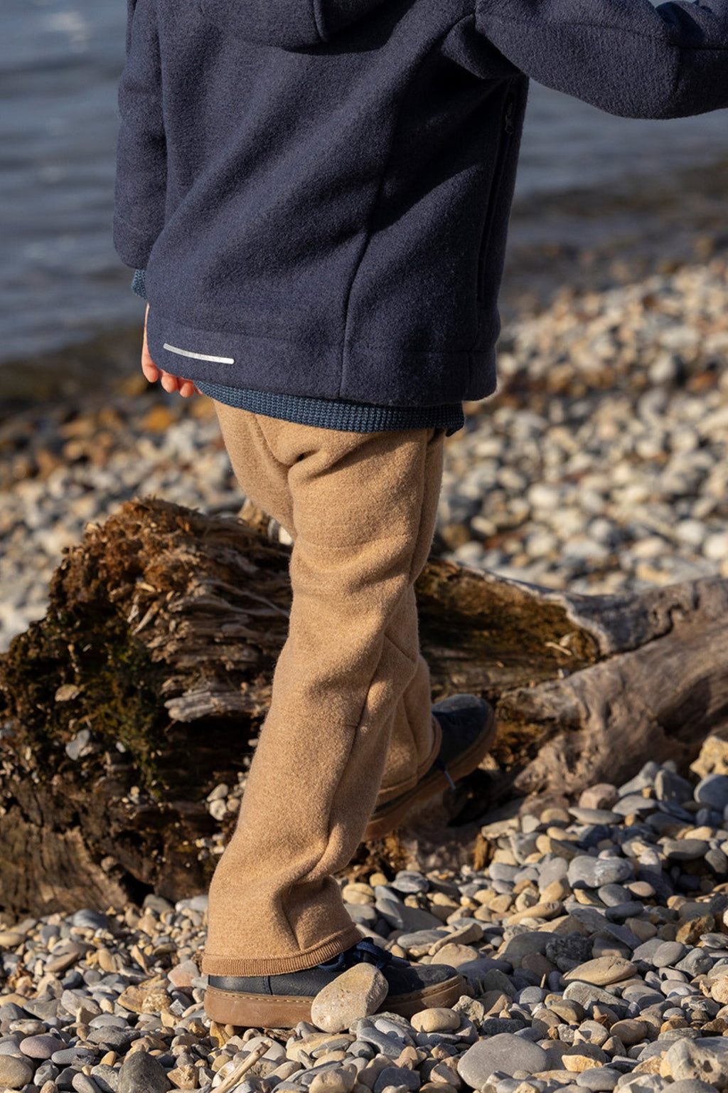 Lifestyle of Disana boiled wool trousers in caramel