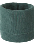 single size Disana 100% merino wool melange neck warmer in eucalyptus-jade