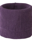 single size Disana 100% merino wool melange neck warmer in aubergine lilac