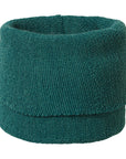 single size Disana 100% merino wool melange neck warmer in pacific mint