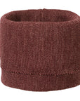 single size Disana 100% merino wool melange neck warmer in cassis rose