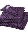 Disana organic merino wool honeycomb blanket in aubergine