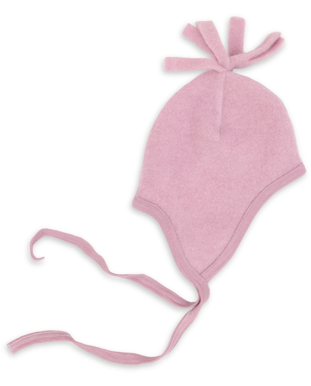 Engel wool fleece hat with tassel in rose melange