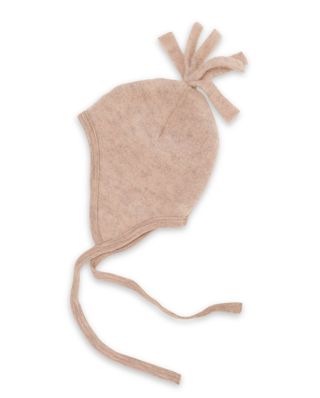 Engel wool fleece hat with tassel in sand melange