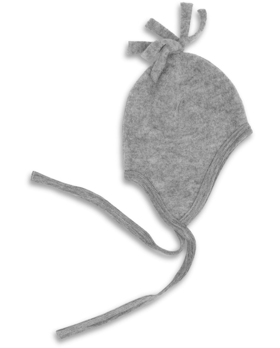 Engel wool fleece hat with tassel in gray melange