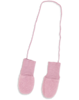 Engel wool fleece baby mittens in rose melange