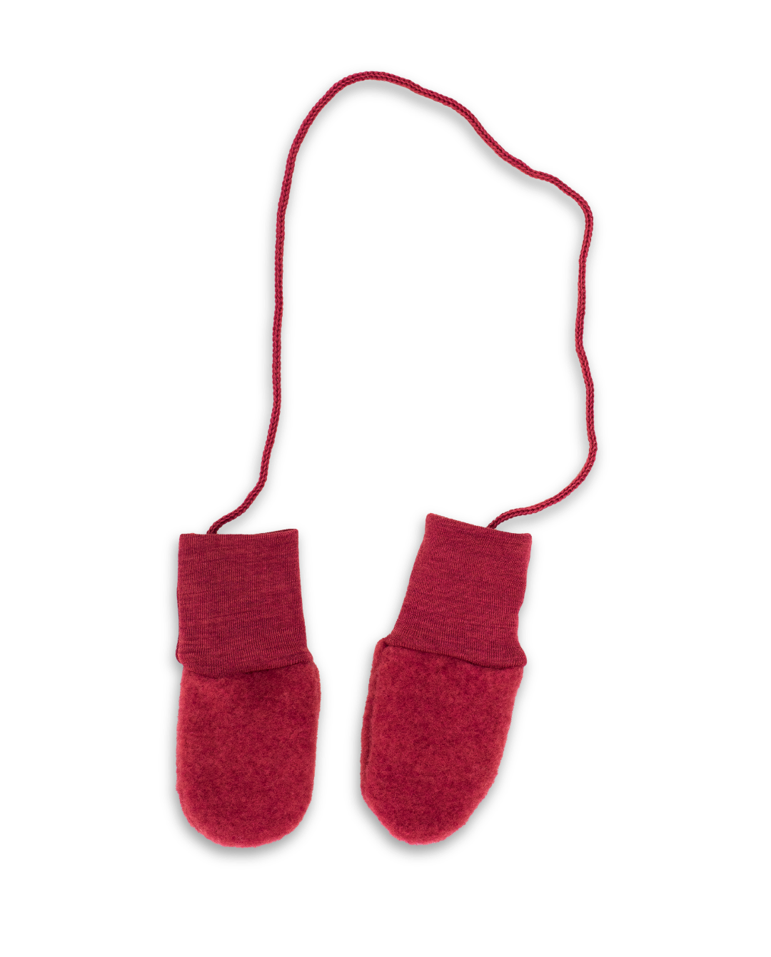 Engel wool fleece baby mittens in jasper melange