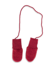 Engel wool fleece baby mittens in jasper melange