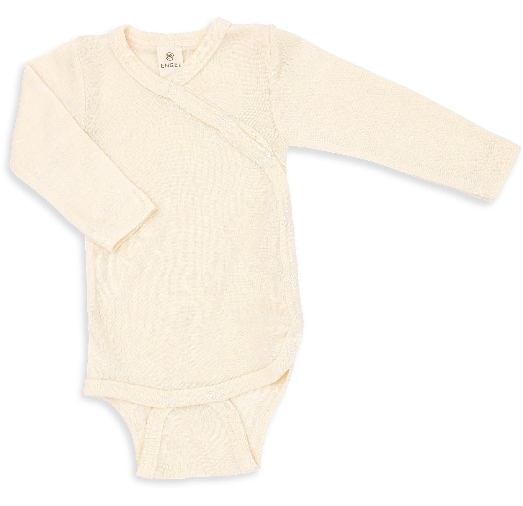 Engel wool silk kimono bodysuit in natural