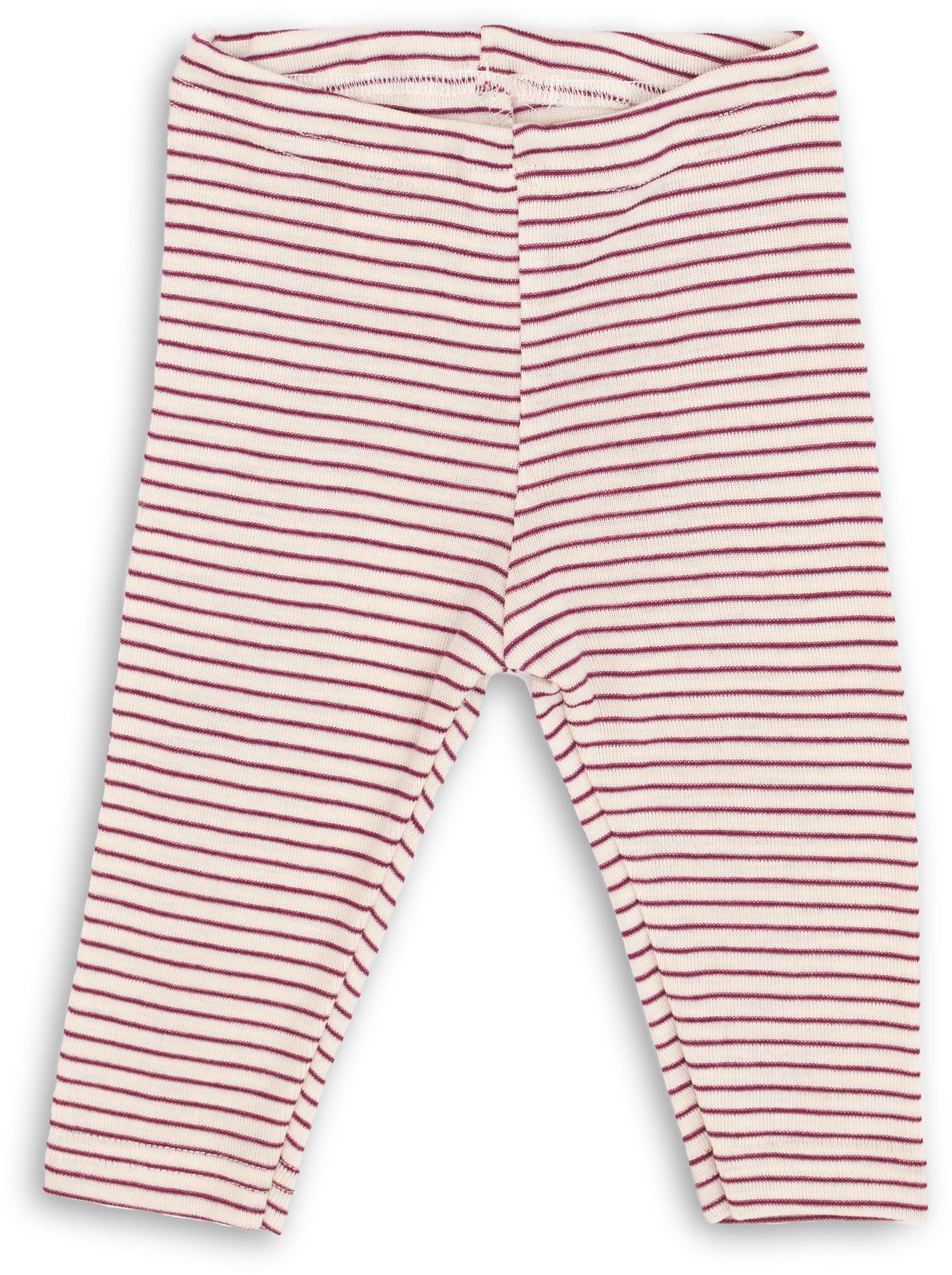 Engel silk wool blend baby leggings in orchid natural stripe