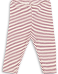 Engel silk wool blend baby leggings in orchid natural stripe