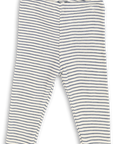 Engel silk wool blend baby leggings in navy natural stripe
