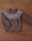 Bigelow Lane Lark Fair Isle Wool Alpaca Sweater in Chestnut