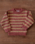 Bigelow Lane Pip stripe Wool Alpaca Sweater in Brick-wheat