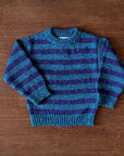 Bigelow Lane Pip stripe Wool Alpaca Sweater in Midnight-Lagoon