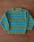 Bigelow Lane Pip stripe Wool Alpaca Sweater in Moss Peacock