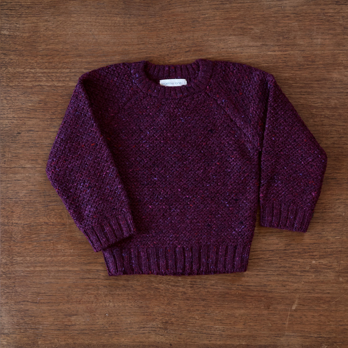 Bigelow Lane alpaca-wool Tuck sweater in plum
