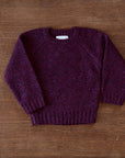 Bigelow Lane alpaca-wool Tuck sweater in plum